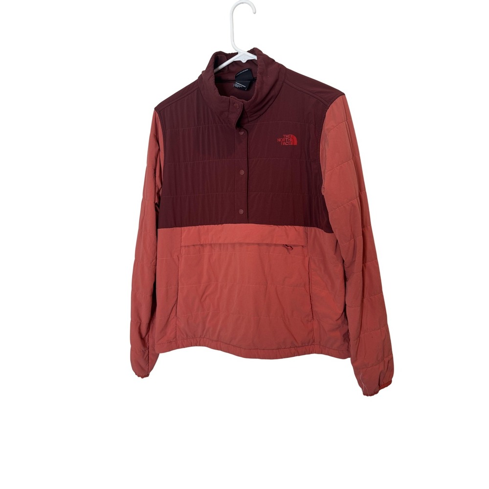 The North Face Two-Tone Maroon and Dusty Rose Insulated Pullover Jacket